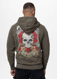 Bluza rozpinana z kapturem Washed SANTA MUERTE
