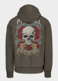 Bluza rozpinana z kapturem Washed SANTA MUERTE