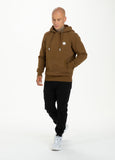BLUZA Z KAPTUREM SMALL LOGO BRĄZOWA - kup z Pit Bull West Coast Oficjalny Sklep