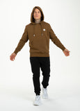 BLUZA Z KAPTUREM SMALL LOGO BRĄZOWA - kup z Pit Bull West Coast Oficjalny Sklep