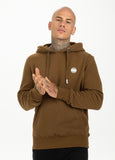 BLUZA Z KAPTUREM SMALL LOGO BRĄZOWA - kup z Pit Bull West Coast Oficjalny Sklep