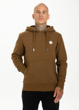 BLUZA Z KAPTUREM SMALL LOGO BRĄZOWA - kup z Pit Bull West Coast Oficjalny Sklep