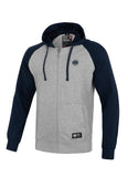 Bluza rozpinana z kapturem SMALL LOGO 280 GSM Szara/Granatowa - kup z Pit Bull West Coast Oficjalny Sklep
