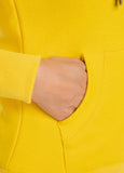 Bluza damska rozpinana z kapturem SMALL LOGO Żółta