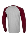 Longsleeve Heavyweight SMALL LOGO Szary/Burgundowy - kup z Pit Bull West Coast Oficjalny Sklep