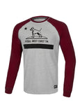 Longsleeve Heavyweight CALIFORNIA Szary/Burgundowy - kup z Pit Bull West Coast Oficjalny Sklep