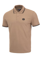 Koszulka POLO PIQUE STRIPES REGULAR Brązowa