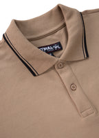 Koszulka POLO PIQUE STRIPES REGULAR Brązowa