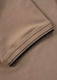 Koszulka POLO PIQUE STRIPES REGULAR Brązowa