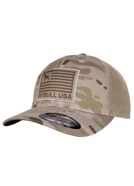 Czapka Full Cap PITUBULL USA Camo/Piaskowa