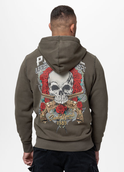 Bluza rozpinana z kapturem Washed SANTA MUERTE