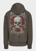 Bluza rozpinana z kapturem Washed SANTA MUERTE