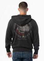 Bluza rozpinana z kapturem Washed STRENGTH & RESPECT