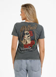 Koszulka damska Denim Washed Santa Muerte