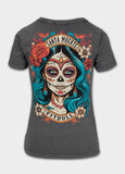 Koszulka damska Denim Washed SANTA MUERTE 25