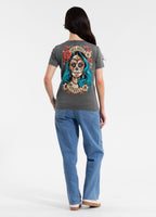 Koszulka damska Denim Washed SANTA MUERTE 25