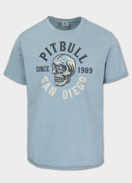 Koszulka męska Denim Washed Raw SKULL LOGO