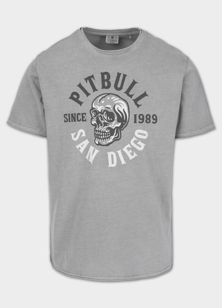 Koszulka męska Denim Washed Raw SKULL LOGO