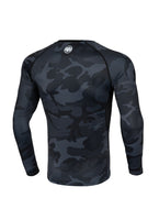 Longsleeve Rashguard Performance Pro plus All Black Camo Small Logo