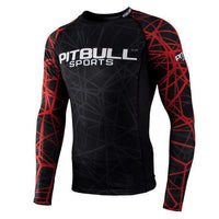 RASHGUARD LONGSLEEVE RED RAY - kup z Pit Bull West Coast Oficjalny Sklep