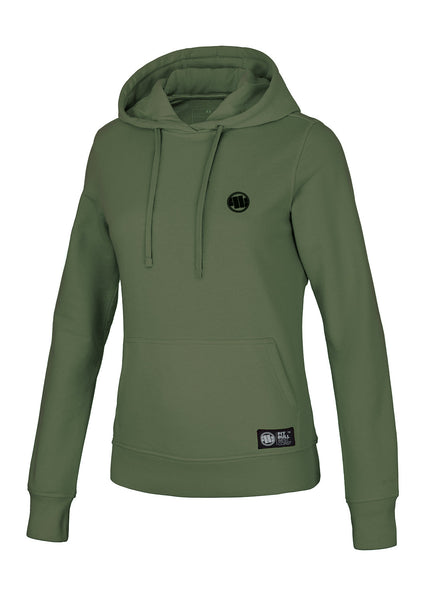 Bluza damska z kapturem SMALL LOGO 280 GSM Oliwkowa - kup z Pit Bull West Coast Oficjalny Sklep 