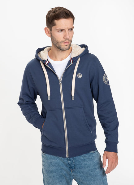 Bluza rozpinana z kapturem SHERPA 2 RUFFIN Granatowa - kup z Pit Bull West Coast Oficjalny Sklep 