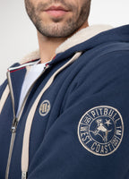 Bluza rozpinana z kapturem SHERPA 2 RUFFIN Granatowa - kup z Pit Bull West Coast Oficjalny Sklep 