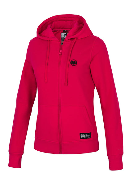 Bluza damska rozpinana z kapturem SMALL LOGO 280 GSM Malinowa - kup z Pit Bull West Coast Oficjalny Sklep 