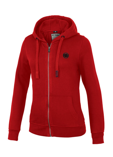 Bluza damska rozpinana z kapturem SMALL LOGO 22 Czerwona - kup z Pit Bull West Coast Oficjalny Sklep 