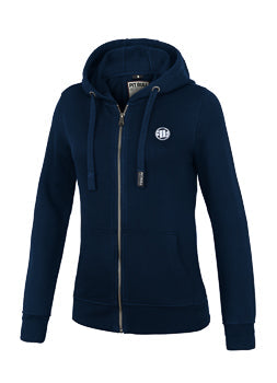 Bluza damska rozpinana z kapturem SMALL LOGO 22 Granatowa - kup z Pit Bull West Coast Oficjalny Sklep 