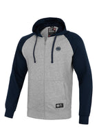 Bluza rozpinana z kapturem SMALL LOGO 280 GSM Szara/Granatowa - kup z Pit Bull West Coast Oficjalny Sklep 