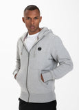 BLUZA ROZPINANA Z KAPTUREM  SMALL LOGO SZARA MLG - kup z Pit Bull West Coast Oficjalny Sklep 