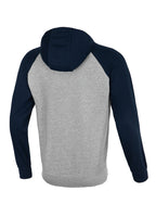 Bluza rozpinana z kapturem SMALL LOGO 280 GSM Szara/Granatowa - kup z Pit Bull West Coast Oficjalny Sklep 