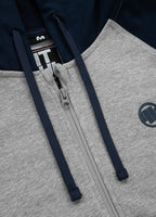 Bluza rozpinana z kapturem SMALL LOGO 280 GSM Szara/Granatowa - kup z Pit Bull West Coast Oficjalny Sklep 