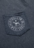Koszulka Denim Washed Circle Dog Pocket