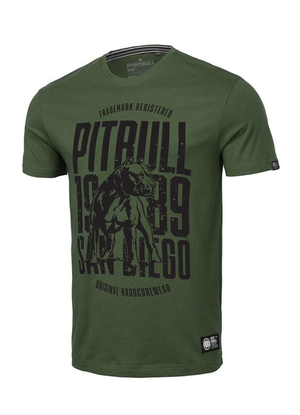 Koszulka SAN DIEGO DOG 160 GSM Oliwkowa - kup z Pit Bull West Coast Oficjalny Sklep 