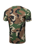 Koszulka Slim Fit SMALL LOGO Woodland Camo - kup z Pit Bull West Coast Oficjalny Sklep 